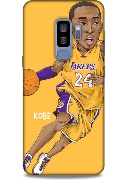 Samsung Galaxy S9 Plus Kılıf Basketbolcular 10 Laker 24 Mor Sarı Full Hd Kılıf