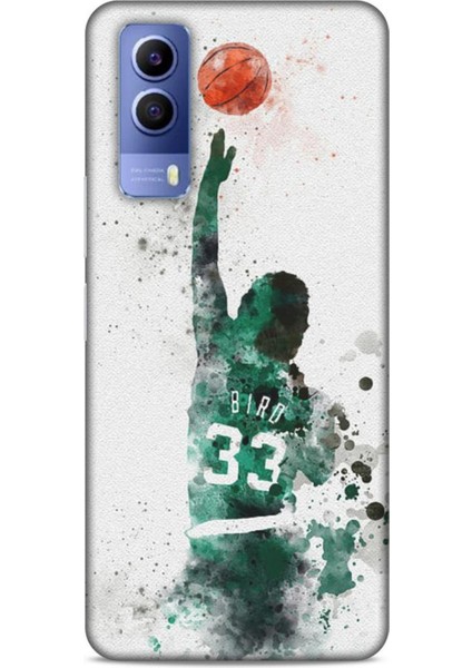 Vivo Y53S Kılıf Basketbolcular 28 Bird 33 Beyaz Yeşil Iz Bırakmayan Kılıf