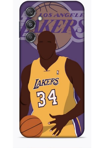 Samsung Galaxy M34 5g Kılıf Basketbolcular 24 Lakers Kahverengi Darbe Emici Kılıf