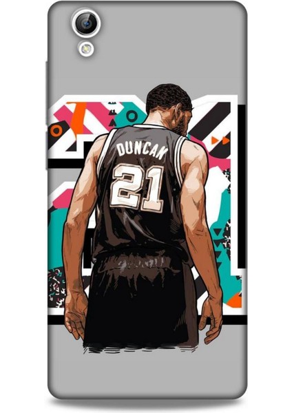 Vivo Y51 Kılıf Basketbolcular 27 Duncan 21 Gri Lazer Kesim Silikon