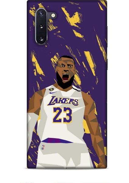 Samsung Galaxy Note 10 Kılıf Basketbolcular 18 Lebron James Nba Parlak Kılıf