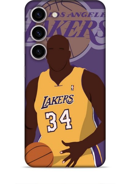 Samsung Galaxy S23 Kılıf Basketbolcular 24 Lakers Kahverengi Darbe Emici Kılıf