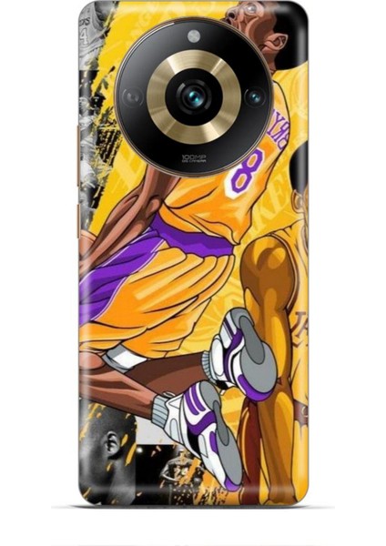 Realme 11 Pro Plus Kılıf Basketbolcular 8 Bryant 8 Sarı Baskılı Kılıf