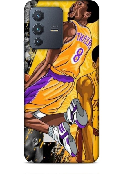 Vivo V23 5g Kılıf Basketbolcular 8 Bryant 8 Sarı Baskılı Kılıf