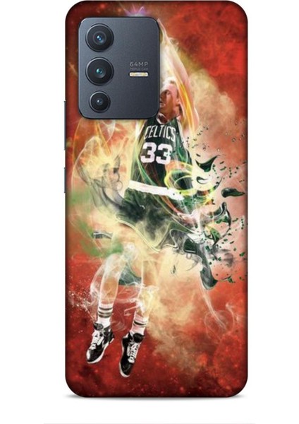 Vivo V23 5g Kılıf Basketbolcular 29 Larry Joe Bird Turuncu Leke Tutmaz Kapak