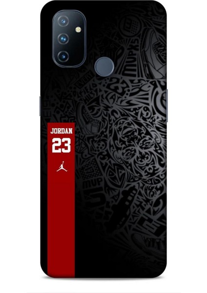 Oneplus Nord N100 Kılıf Basketbolcular 4 Jordan 23 Siyah Kırmızı Silikon Kılıf