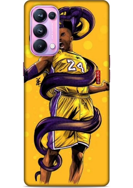 Oppo Reno 5 Pro Kılıf Basketbolcular 6 Kobe 24 Sarı Koruyucu Kapak