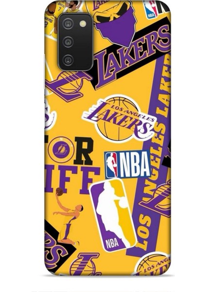 Samsung Galaxy A03S Kılıf Basketbolcular 11 Sarı Mor Los Angeles 4K Baskılı Kılıf