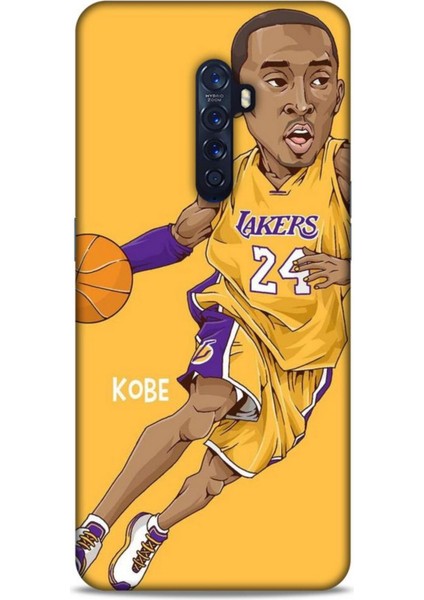 Oppo Reno 2 Kılıf Basketbolcular 10 Laker 24 Mor Sarı Full Hd Kılıf