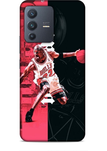 Vivo V23 5g Kılıf Basketbolcular 5 Jordan Bulls Beyaz Koruma Kılıfı