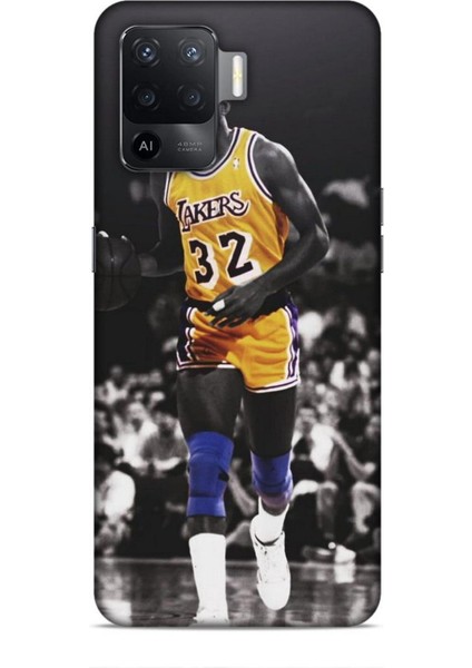 Oppo Reno 5 Lite Kılıf Basketbolcular 20 Lakers 32 Renkli Kılıf