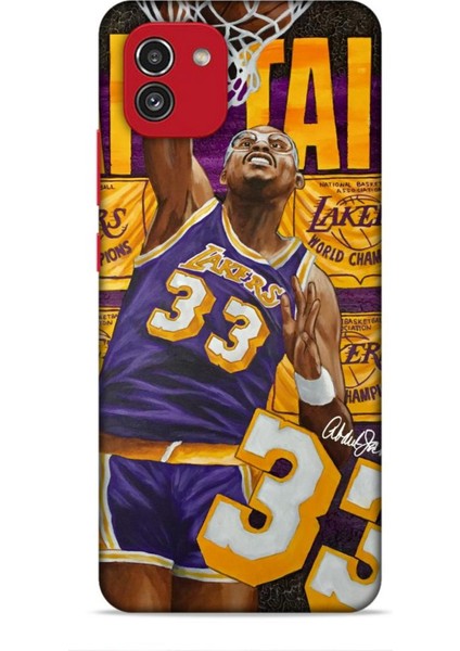 Samsung Galaxy A03 Kılıf Basketbolcular 23 Lakers 33 Jabbar Telefon Kabı