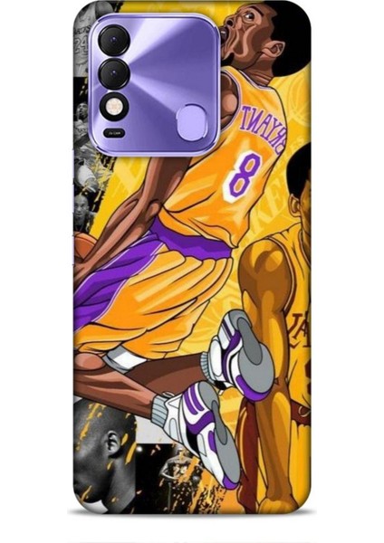 Tecno Spark 8c Kılıf Basketbolcular 8 Bryant 8 Sarı Baskılı Kılıf