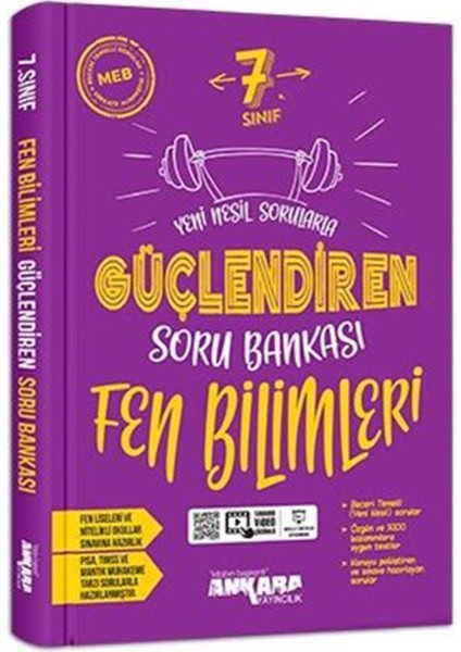 Ankara Yayıncılık 7.Sınıf  Güçlendiren Fen Bilimleri Soru Bankası