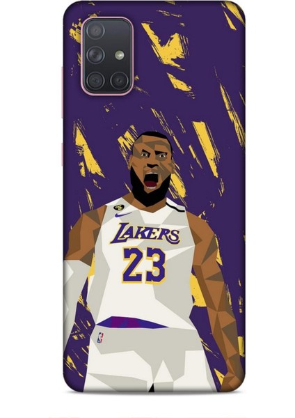 Samsung Galaxy A91 Kılıf Basketbolcular 18 Lebron James Nba Parlak Kılıf
