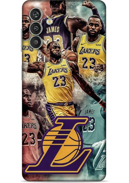 Samsung Galaxy M13 Kılıf Basketbolcular 17 Lebron 23 Lakers Yumuşak Kılıf