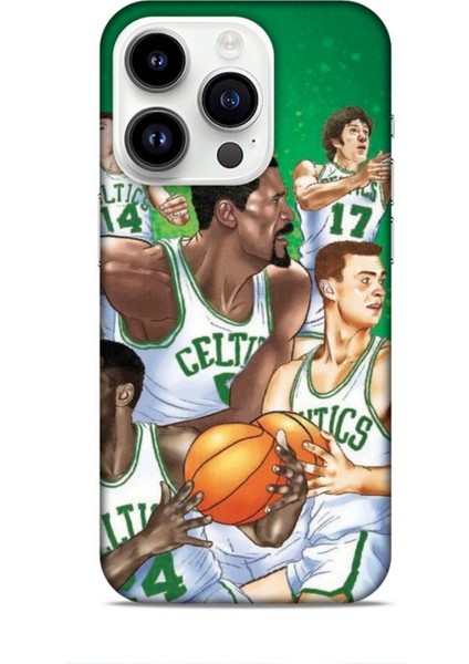 Apple iPhone 14 Pro Kılıf Basketbolcular 26 Jayson Celtics Yeşil Soft Kapak