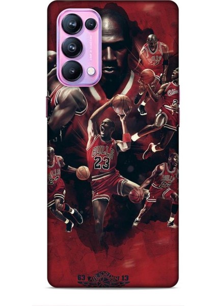 Oppo Reno 5 Pro Kılıf Basketbolcular 12 Bulls 23 Tasarım Kılıf