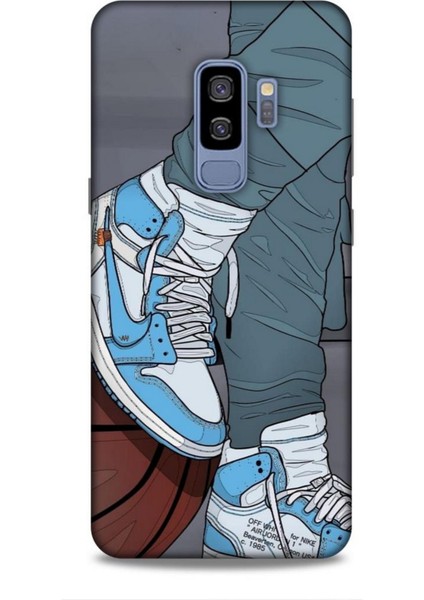 Samsung Galaxy S9 Plus Kılıf Basketbolcular 3 Ayakkabı Mavi Arka Kapak