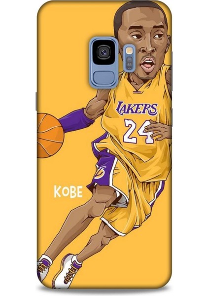 Samsung Galaxy S9 Kılıf Basketbolcular 10 Laker 24 Mor Sarı Full Hd Kılıf