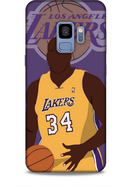 Samsung Galaxy S9 Kılıf Basketbolcular 24 Lakers Kahverengi Darbe Emici Kılıf