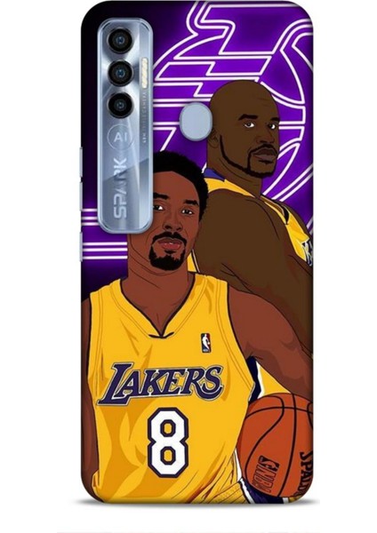 Tecno Spark 7 Pro Kılıf Basketbolcular 25 Kobe Soyulmayan Kılıf