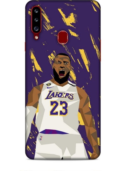 Samsung Galaxy A20S Kılıf Basketbolcular 18 Lebron James Nba Parlak Kılıf