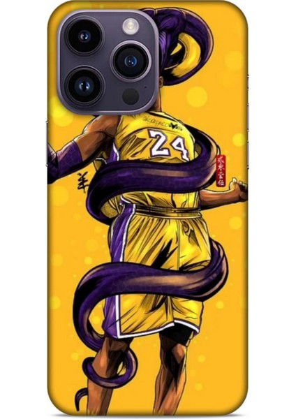 Apple iPhone 14 Pro Max Kılıf Basketbolcular 6 Kobe 24 Sarı Koruyucu Kapak