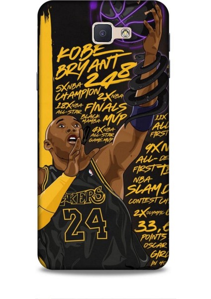 Samsung Galaxy J5 Prime Kılıf Basketbolcular 7 Kobe 24 Siyah Sarı Desenli Kılıf