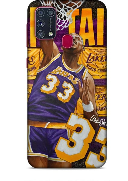 Samsung Galaxy M31 Kılıf Basketbolcular 23 Lakers 33 Jabbar Telefon Kabı