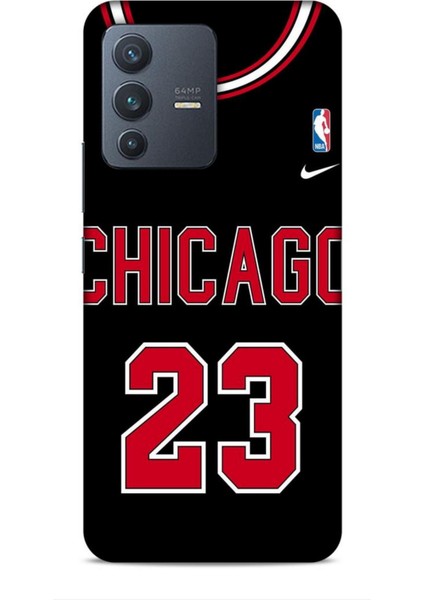 Vivo V23 5g Kılıf Basketbolcular 1 Chicago 23 Siyah Telefon Kılıfı