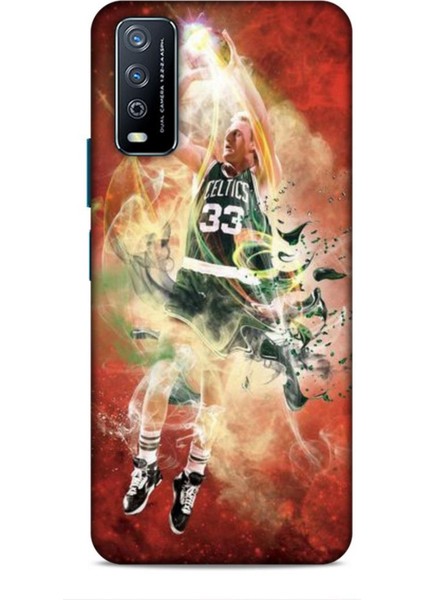 Vivo Y11S Kılıf Basketbolcular 29 Larry Joe Bird Turuncu Leke Tutmaz Kapak