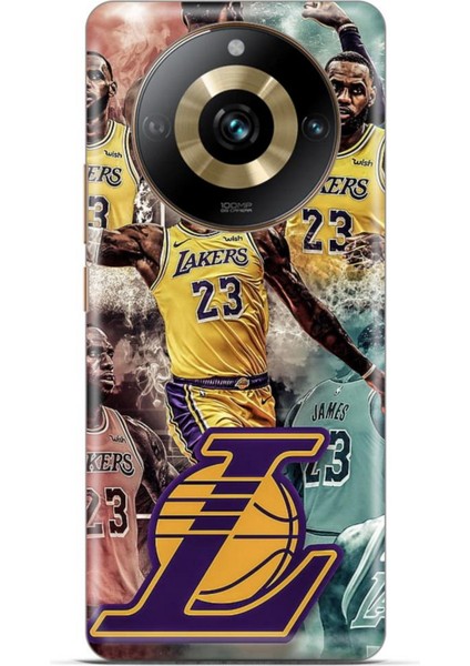 Realme 11 Pro Plus Kılıf Basketbolcular 17 Lebron 23 Lakers Yumuşak Kılıf
