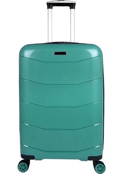 Ultra Hafif Kırılmaz Silikon Büyük Boy Valiz Yeşil+Etiket Hediyeli!