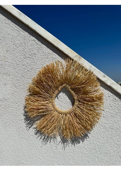 3'lü Set Rafya,yuvarlak, Damla,ay Çerçeve El Yapım Balkon,kapı,duvar, Bahçe Süsü