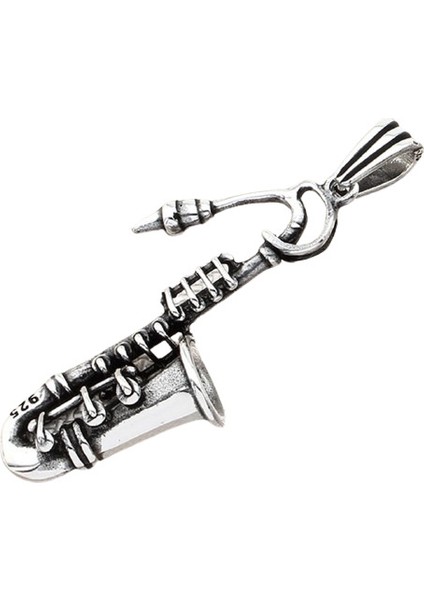 Gümüş 925 Ayar Saxphone Kolye Ucu