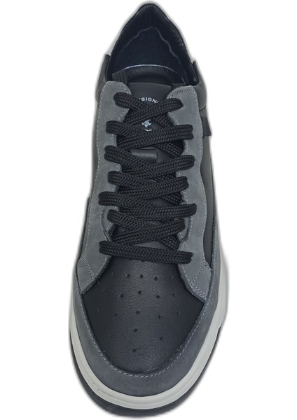 Siyah Deri Erkek Sneaker Ayakkabı fırsatları