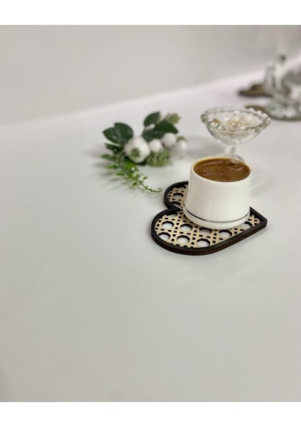 Ahşap Hazeran Bardak Altlığı (2'li Adet)