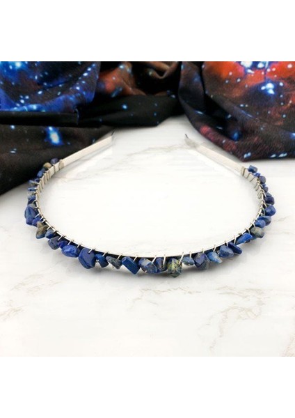 Lapis Lazuli Doğal Taş Taç (Doğal Taş, Taç, Saç Aksesuarı)