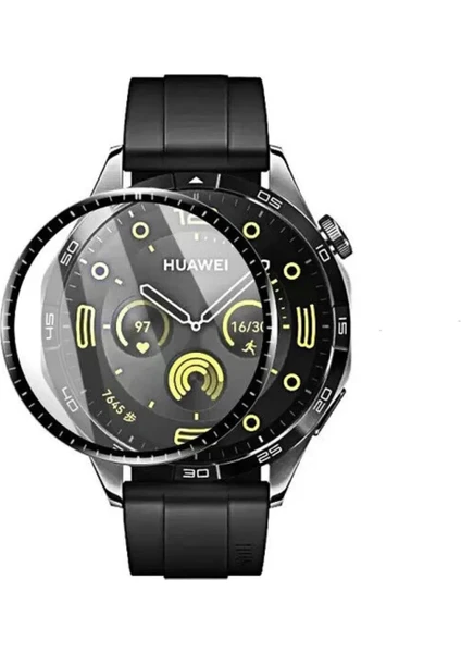 Huawei Watch Gt4 46MM Ekran Koruyucu 3D Kavisli Full Kaplama Pmma