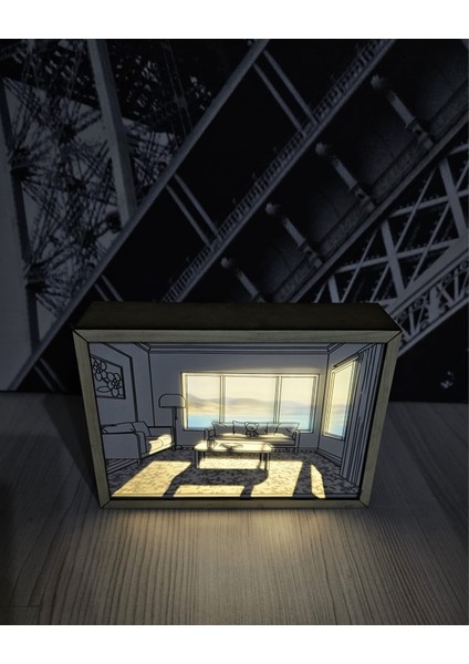 4d Ilustrasyon Dekoratif ve Gece Lambası
