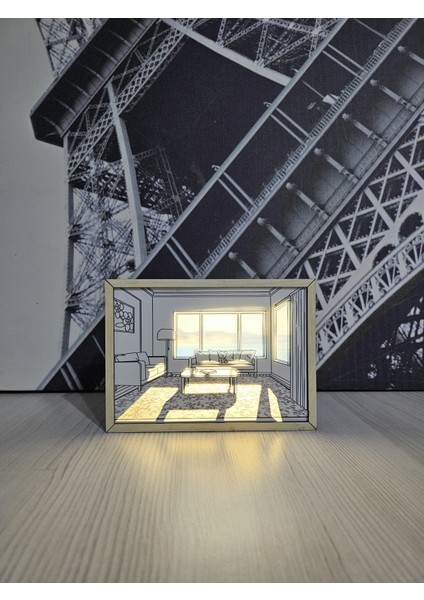 4d Ilustrasyon Dekoratif ve Gece Lambası