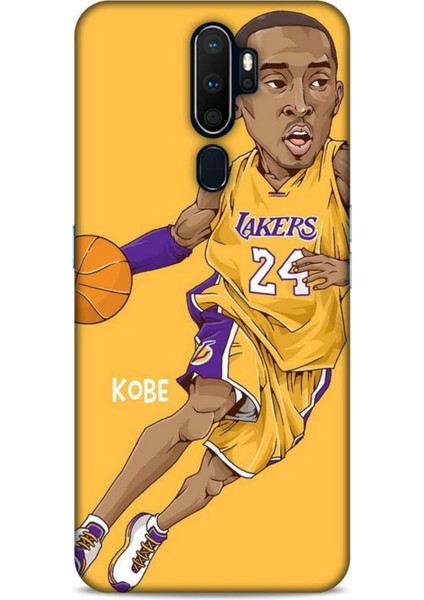Oppo A5 2020 Kılıf Basketbolcular 10 Laker 24 Mor Sarı Full Hd Kılıf