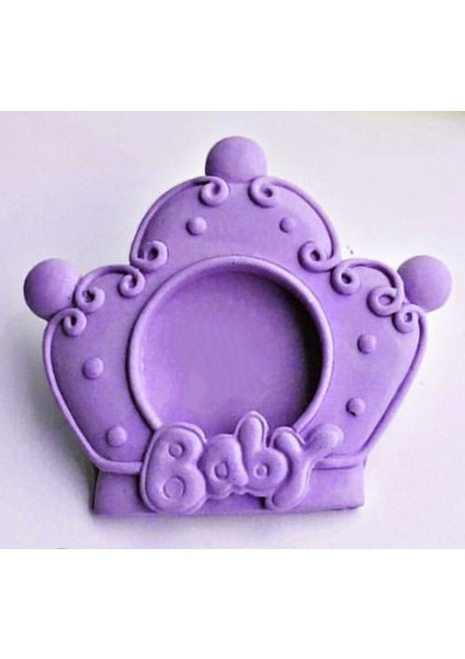 Baby Taç 9cm Çerçeve Silikon Kalıp K-530, Kokulu Taş Sabun Alçı Mum Kalıbı fırsatları