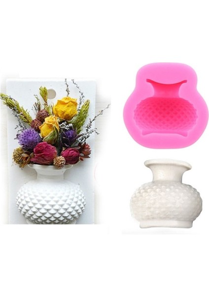 Pano Süsü 4cm Mini Yarım Saksı Silikon Kalıp K-526