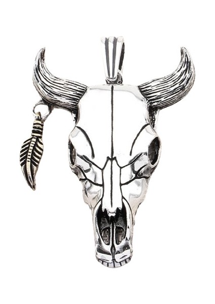 Gümüş 925 Ayar Boğa Kolye Ucu