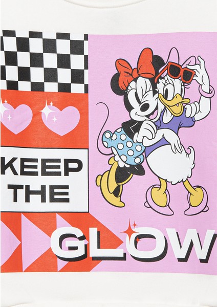 Mickey Mouse Baskılı Ekru Sweatshirt 7S10035-80194 modelleri