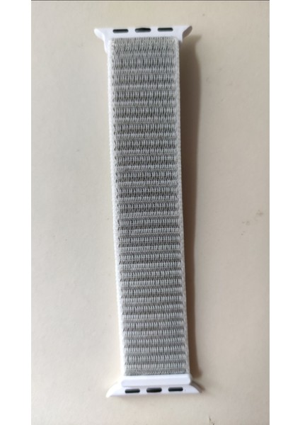 Apple Watch 38MM / 40MM/ 41 mm (Seriler /se ile Uyumlu) Cırtlı Bant Kordon Açık Gri fiyatları