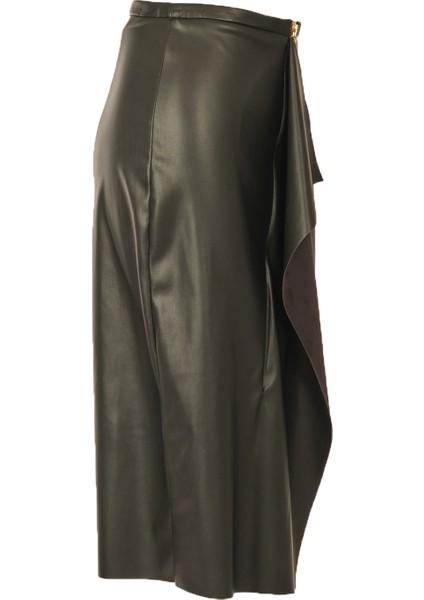 Minimalist Oversize Midi Deri Etek - Şık & Rahat fiyatları