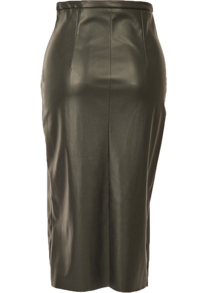 Minimalist Oversize Midi Deri Etek - Şık & Rahat fırsatları